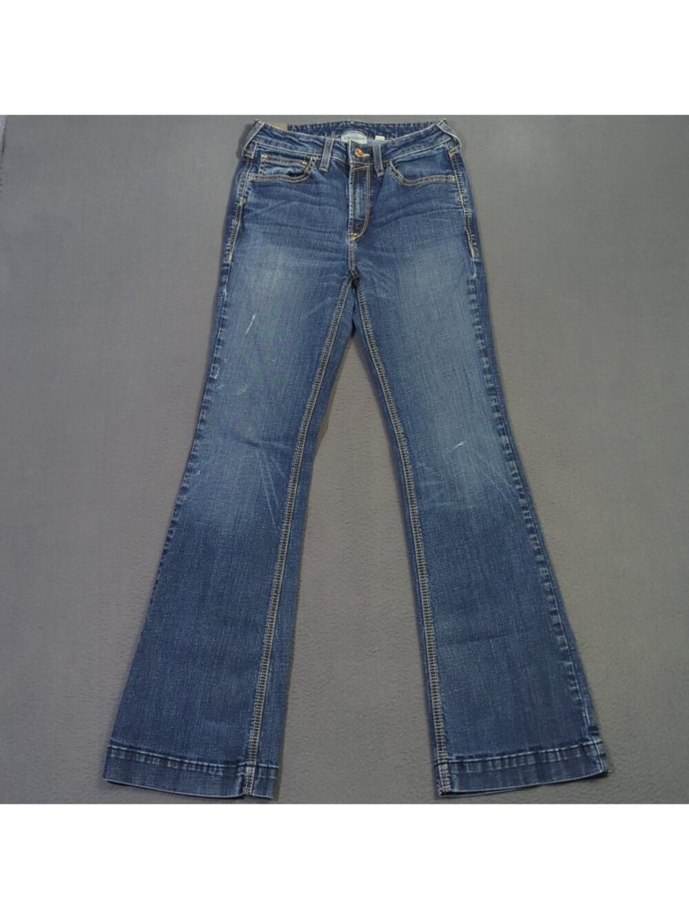 Ariat Jeans Women's 27R Blue Slim Trouser Ella Wide Leg Western Cowgirl Rodeo